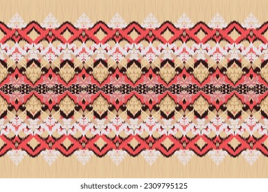 Ethnic fabric pattern Designed from geometric shapes Ethnic Asian style fabric pattern Used for home decoration, carpet work, indoor and outdoor use.