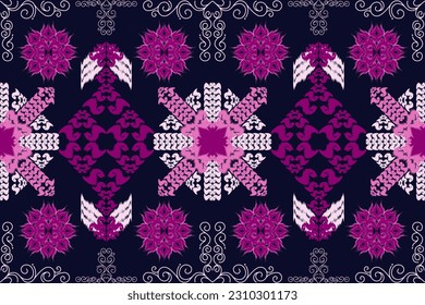 Ethnic fabric pattern Designed from geometric shapes Ethnic Asian style fabric pattern Used for home decoration, carpet work, indoor and outdoor use.