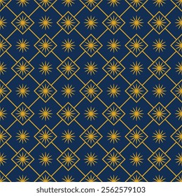 Ethnic fabric pattern Designed from geometric shapes Asian style fabric pattern Used for home decoration work