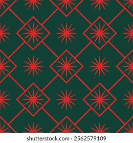 Ethnic fabric pattern Designed from geometric shapes Asian style fabric pattern Used for home decoration work