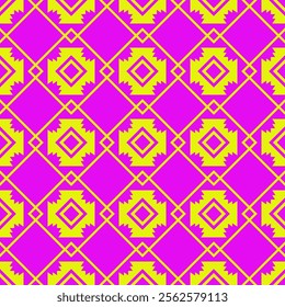 Ethnic fabric pattern Designed from geometric shapes Asian style fabric pattern Used for home decoration work