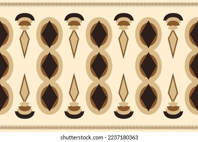 Ethnic fabric pattern geometric style. Sarong Aztec Ethnic oriental pattern traditional cream background. Abstract,vector,illustration. use for texture,clothing,wrapping,decoration,carpet.
