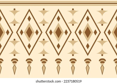 Ethnic fabric pattern geometric style. Sarong Aztec Ethnic oriental pattern traditional cream background. Abstract,vector,illustration. use for texture,clothing,wrapping,decoration,carpet. 