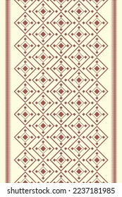 Estilo geométrico del tejido étnico. Sarong Aztec Patrón étnico oriental color crema tradicional fondo. Resumen,vector,ilustración. uso para textura, ropa, envoltura, decoración, alfombra. 