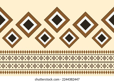 Estilo geométrico del tejido étnico. Sarong Aztec Patrón étnico oriental tradición de color naranja tradicional. Resumen,vector,ilustración. uso para textura, ropa, envoltura, decoración, alfombra.