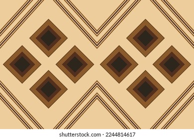 Ethnic fabric pattern geometric style. Sarong Aztec Ethnic oriental pattern traditional orange background. Abstract,vector,illustration. use for texture,clothing,wrapping,decoration,carpet.