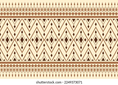Ethnic fabric pattern geometric style. Sarong Aztec Ethnic oriental pattern traditional orange background. Abstract,vector,illustration. use for texture,clothing,wrapping,decoration,carpet.