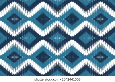 Ethnic fabric pattern seamless traditional. Ikat style, native tribal. for background, carpet, clothing, batik, texture.