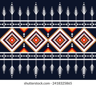 ethnic fabric patterns Ethnic fabric patterns designed with geometric patterns combined with natural plants. Eye-catching in both textiles and sewing. Vector illustration