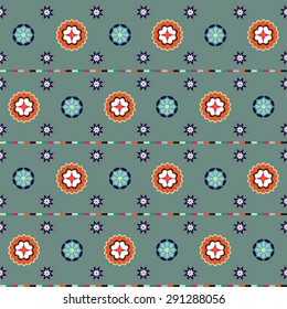 ethnic fabric seamless background pattern ,vector
