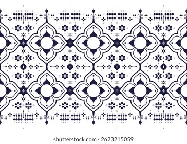 ethnische Stoff nahtlose Muster, blau-weißen Stil, Design für Stoff, Teppich, Batik, Tapete, Verpackung usw.