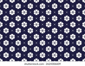 ethnic fabric seamless pattern, blue and white style, design for cloth, carpet, batik, wallpaper, wrapping etc.