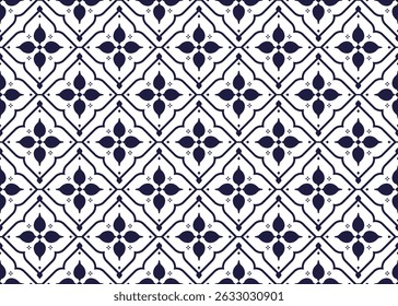 ethnische Stoff nahtlose Muster, blau-weißen Stil, Design für Stoff, Teppich, Batik, Tapete, Verpackung usw.