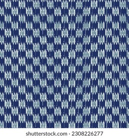 Ethnic fabric seamless pattern. Freehand zigzag stripes print. Boho chic design background. Tribal wallpaper. Brush wavy lines. Hand drawn geometric ornament. Chevron backdrop. Indigenous Vector art