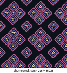 Ethnic fabric seamless pattern, illustrator art seamless pattern