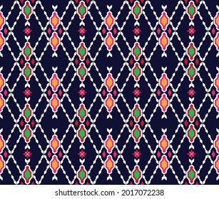 Patrón de textura de tejido étnico Resumen Vector geométrico ilustración oriental bordado retro repetición 