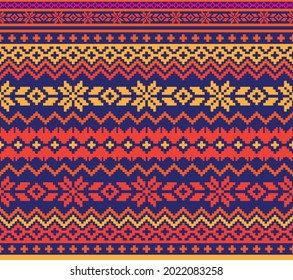 Ethnische Struktur Textur Muster Abstrakte geometrische Vektorgrafik-Retro-Stickerei Wiederholung 