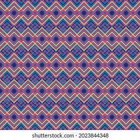Ethnic fabric texture pattern Abstract Geometric Vector oriental illustration retro embroidery repeating 