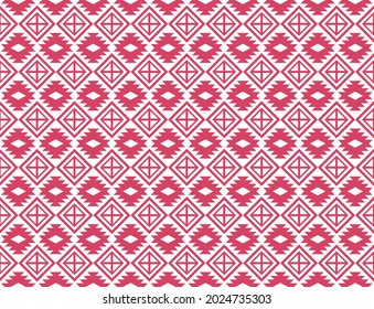 Ethnic fabric texture pattern Abstract Geometric Vector oriental illustration retro embroidery repeating 
