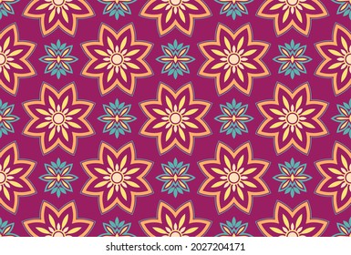 Ethnic fabric texture pattern Abstract Geometric Vector Aztec oriental illustration retro embroidery repeating 