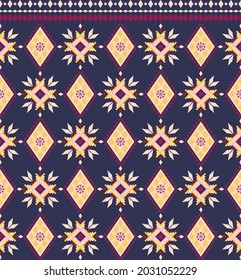 Ethnische Struktur Textur Muster Abstrakte Geometrische Vektorgrafik Aztec orientalische Illustration Retro-Stickerei wiederholt 