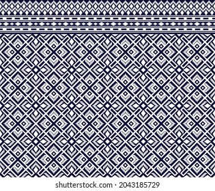 Ethnic fabric texture pattern Abstract Geometric Vector Aztec oriental illustration retro embroidery repeating 