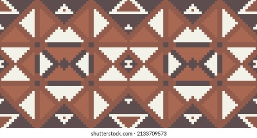 Ethnic fabric texture pattern Abstract Geometric Vector Aztec oriental illustration. Design for texture, wrapping, clothing, batik, fabric, wallpaper 