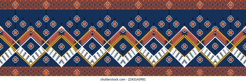 Ethnic fabric texture pattern Abstract Geometric Vector 