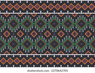 Ethnic fabric tribal color Geometric Traditional ethnic oriental design for the background. Folk embroidery, Indian, Scandinavian, Gypsy, Mexican, African rug, carpet.