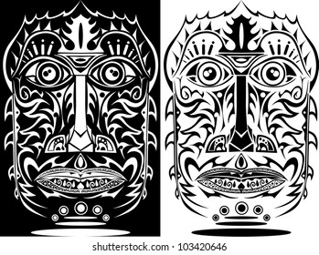 Ethnic face tribal african mask