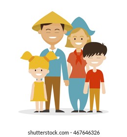 Ethnic family father Chinese, mother European