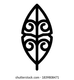 Ethnic feather icon. Outline ethnic feather vector icon for web design isolated on white background