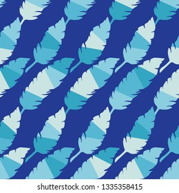 Ethnic feathers seamless pattern. Simple silhouettes.  Can be used for wallpaper, textile, invitation card, wrapping, web page background.