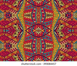 ethnic festive pattern for fabric. Abstract geometric colorful  intricate seamless pattern ornamental. 