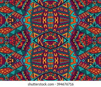 ethnic festive pattern for fabric. Abstract geometric colorful vintage seamless pattern ornamental. 