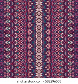 ethnic festive pattern for fabric. Abstract geometric colorful vintage seamless pattern ornamental.