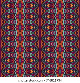 ethnic festive pattern for fabric. Abstract geometric colorful vintage seamless pattern ornamental.