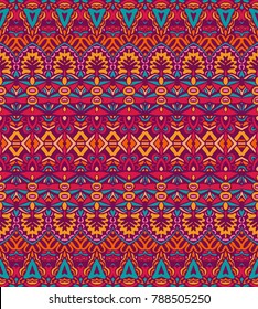 ethnic festive pattern for fabric. Abstract geometric colorful vintage seamless pattern ornamental