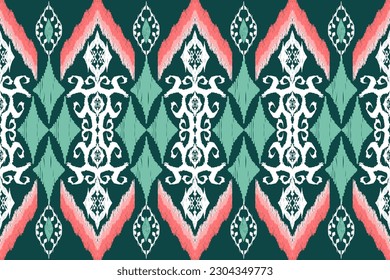 Ethnic Figure aztec embroidery style. Geometric ikat oriental traditional art pattern.Design for ethnic background,wallpaper,fashion,clothing,wrapping,fabric,element,sarong,graphic,vector illustration