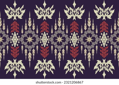 Ethnic Figure aztec embroidery style. Geometric ikat oriental traditional art pattern.Design for ethnic background,wallpaper,fashion,clothing,wrapping,fabric,element,sarong,graphic,vector illustration