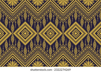 Ethnic Figure aztec embroidery style. Geometric ikat oriental traditional art pattern.Design for ethnic background,wallpaper,fashion,clothing,wrapping,fabric,element,sarong,graphic,vector illustration
