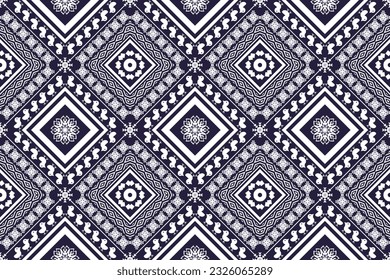 Ethnic Figure aztec embroidery style. Geometric ikat oriental traditional art pattern.Design for ethnic background,wallpaper,fashion,clothing,wrapping,fabric,element,sarong,graphic,vector illustration