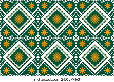 Ethnic Figure aztec embroidery style. Geometric ikat oriental traditional art pattern.Design for ethnic background,wallpaper,fashion,clothing,wrapping,fabric,element,sarong,graphic,vector illustration