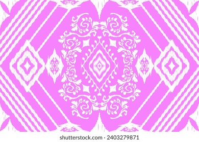 Ethnic Figure aztec embroidery style. Geometric ikat oriental traditional art pattern.Design for ethnic background,wallpaper,fashion,clothing,wrapping,fabric,element,sarong,graphic,vector illustration