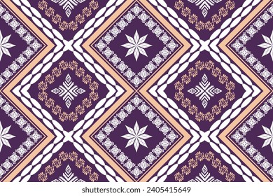 Ethnic Figure aztec embroidery style. Geometric ikat oriental traditional art pattern.Design for ethnic background,wallpaper,fashion,clothing,wrapping,fabric,element,sarong,graphic,vector illustration