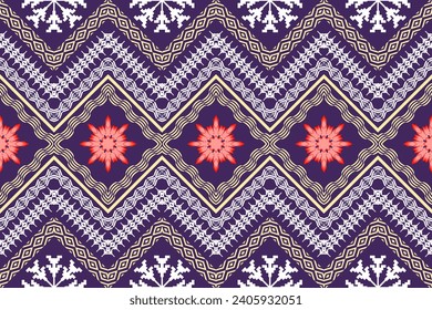 Ethnic Figure aztec embroidery style. Geometric ikat oriental traditional art pattern.Design for ethnic background,wallpaper,fashion,clothing,wrapping,fabric,element,sarong,graphic,vector illustration