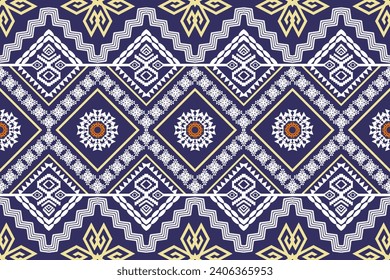 Ethnic Figure aztec embroidery style. Geometric ikat oriental traditional art pattern.Design for ethnic background,wallpaper,fashion,clothing,wrapping,fabric,element,sarong,graphic,vector illustration