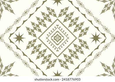 Ethnic Figure aztec embroidery style. Geometric ikat oriental traditional art pattern.Design for ethnic background,wallpaper,fashion,clothing,wrapping,fabric,element,sarong,graphic,vector illustration