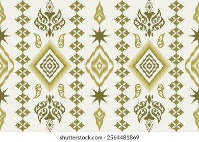 Ethnic Figure aztec embroidery style.Geometric ikat oriental traditional art pattern.Design for ethnic background,wallpaper,fashion,clothing,wrapping,fabric,element,sarong,graphic,vector illustration.