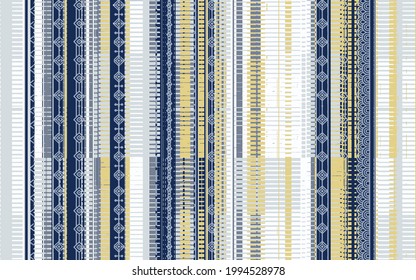 Ethnic floor striped motifs seamless geometric modern contemporary art pattern design 